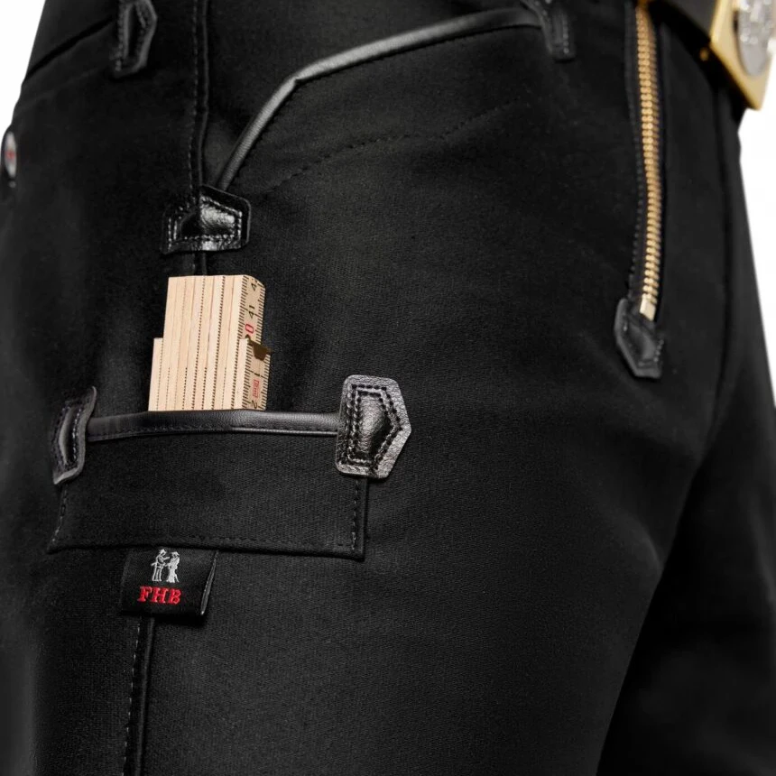 FHB - Zunfthose HENNER Deutschleder schwarz
