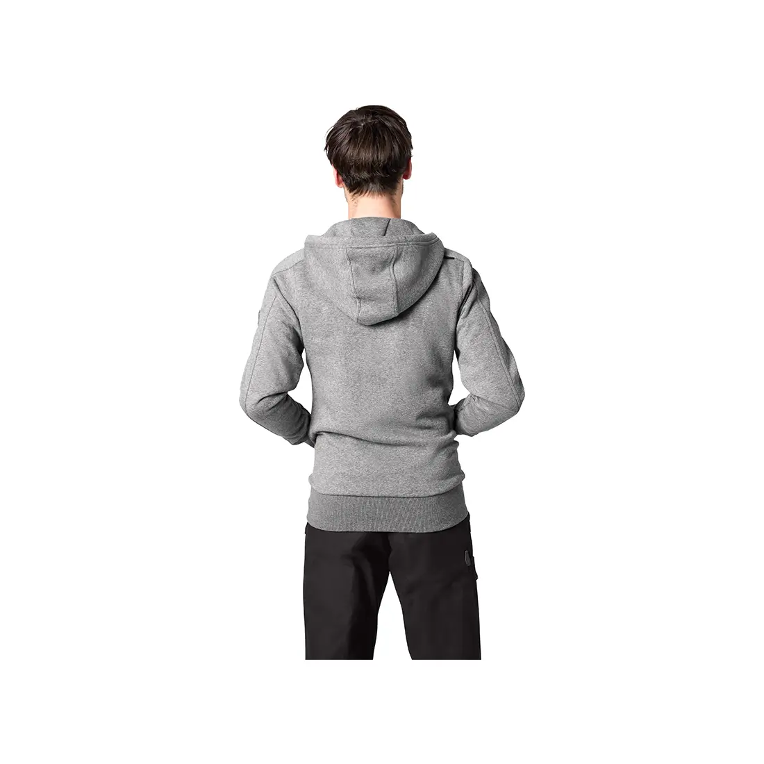 FHB - Sweaterjacke BENNO mit Kapuze grau