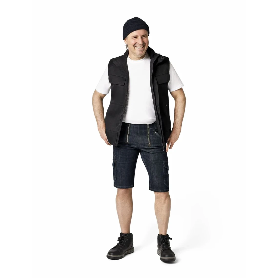 FHB - Zunftbermuda VOLKMAR Streatchjeans schwarzblau