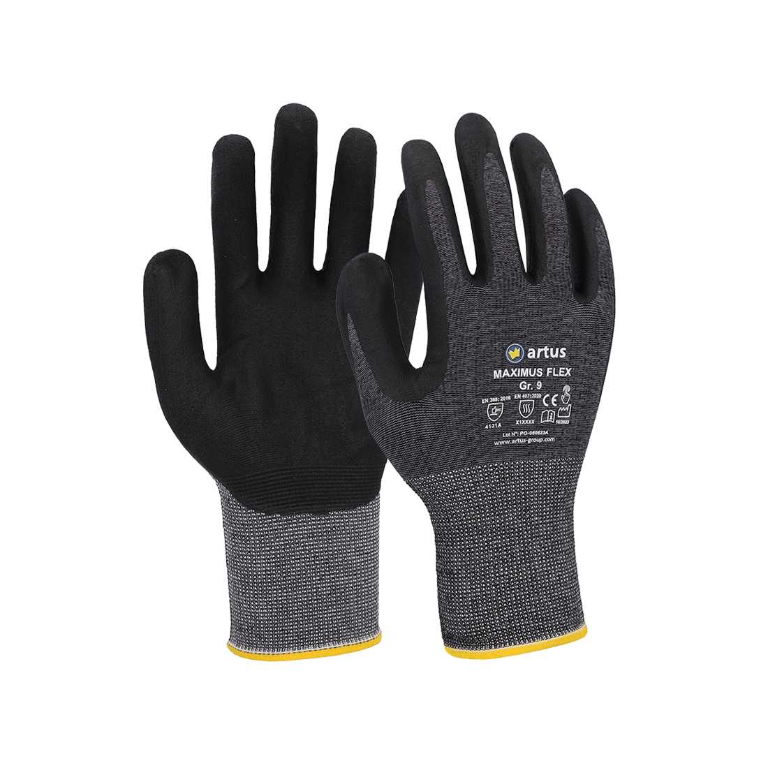 ARTUS - Montagehandschuh Maximus Flex grau/schwarz