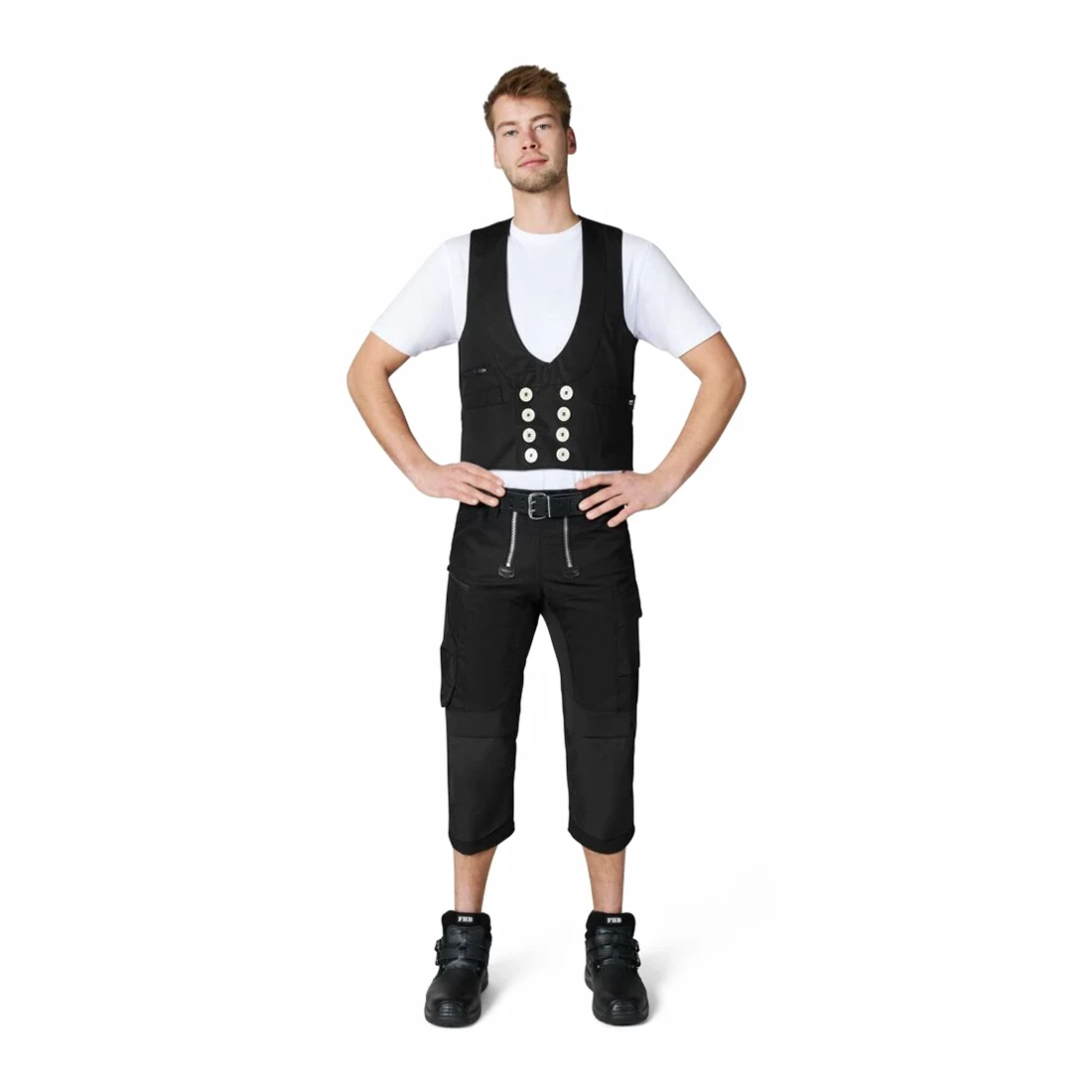 FHB - Zunfthose LOU Piratenform elastisch schwarz