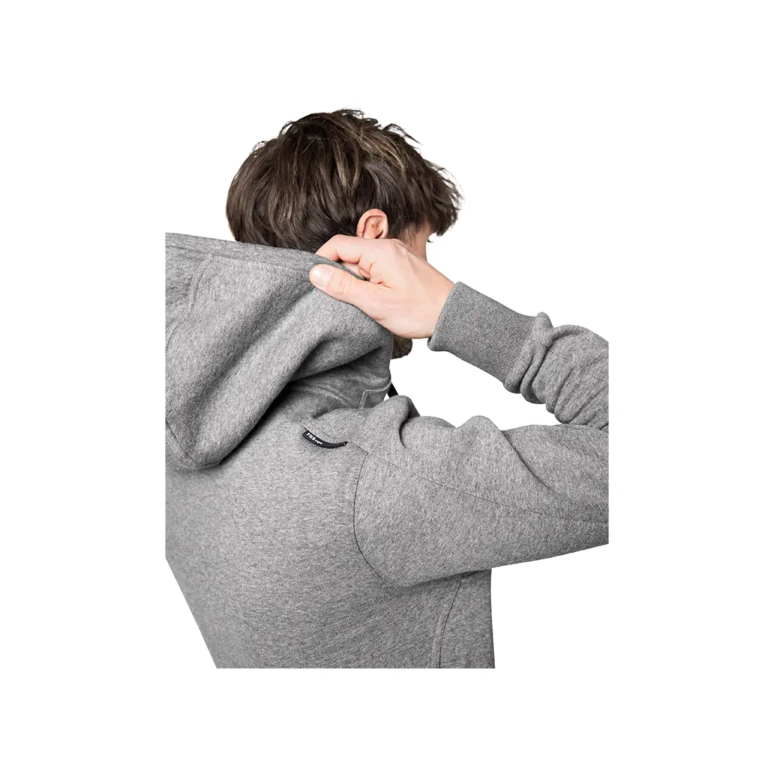 FHB - Sweaterjacke BENNO mit Kapuze grau