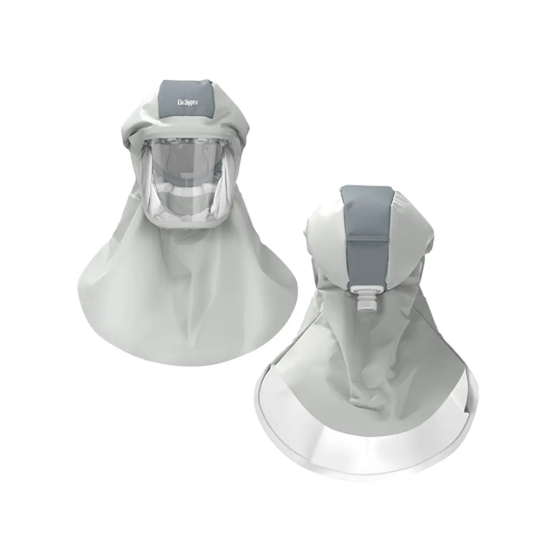 DRÄGER - X-plore 8000 Premiumhaube lang weiß/grau