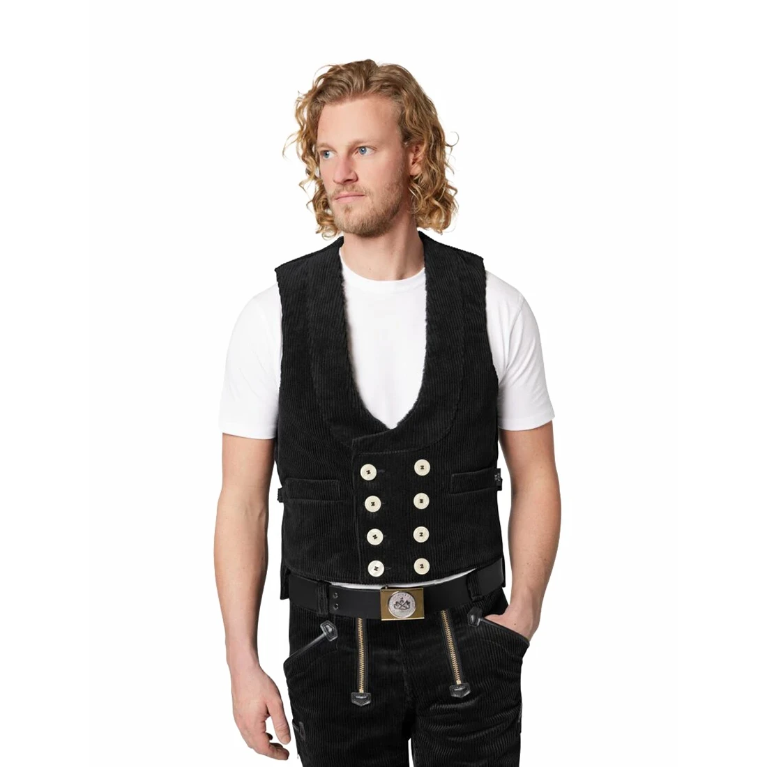 FHB - Zunftweste THOMAS Trenkercord schwarz