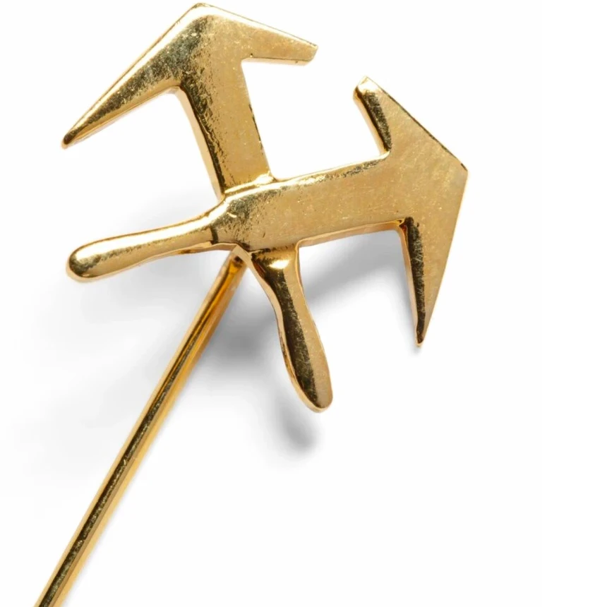 FHB - Anstecknadel HELLFRIED "Dachdecker" gold