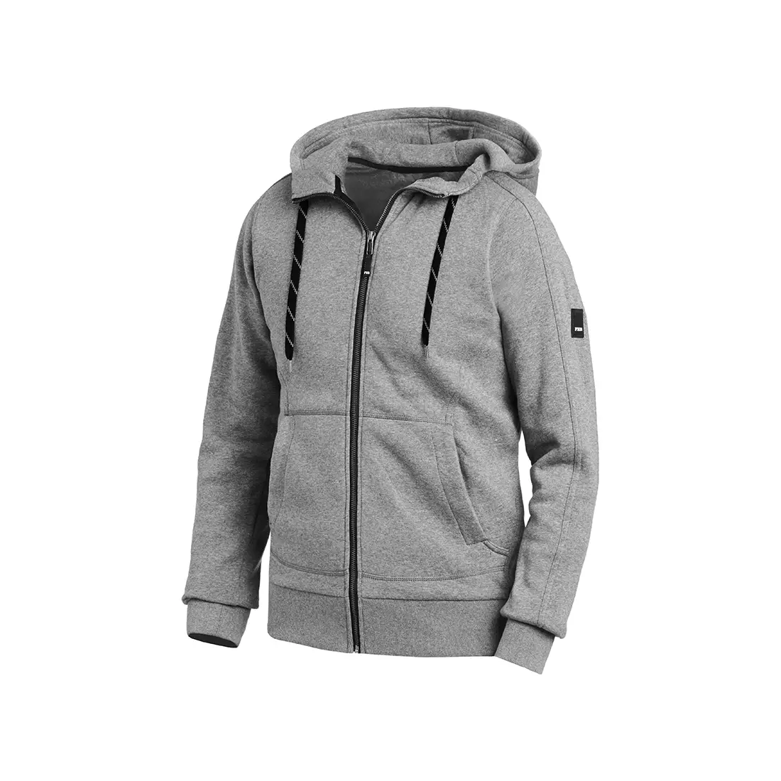 FHB - Sweaterjacke BENNO mit Kapuze grau