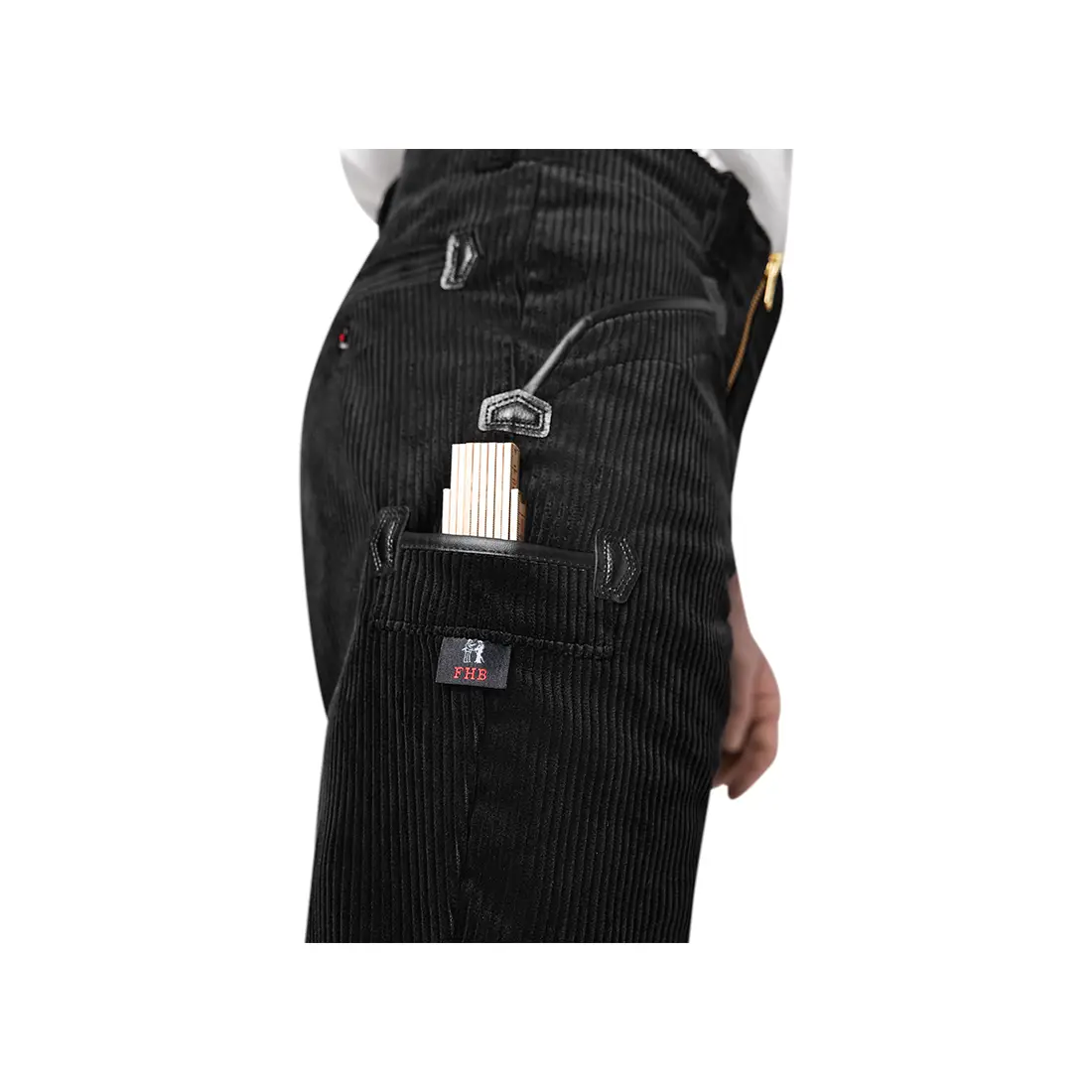 FHB - Zunfthose ALFONS Trenkercord schwarz
