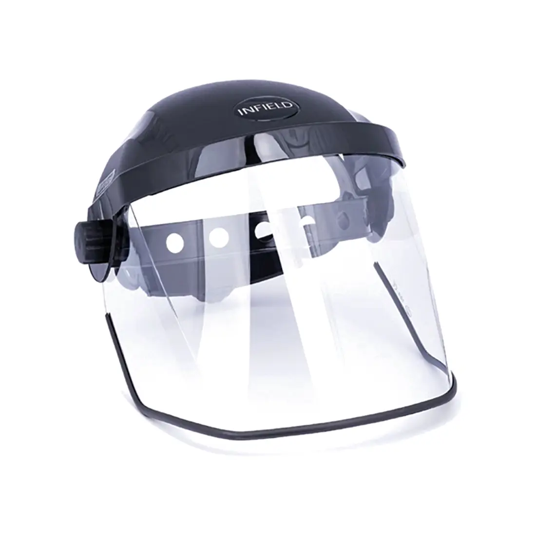 INFIELD - Gesicht-Schutzschirm ULTRAVISOR PC klar/Helm schwarz Kinnschutz