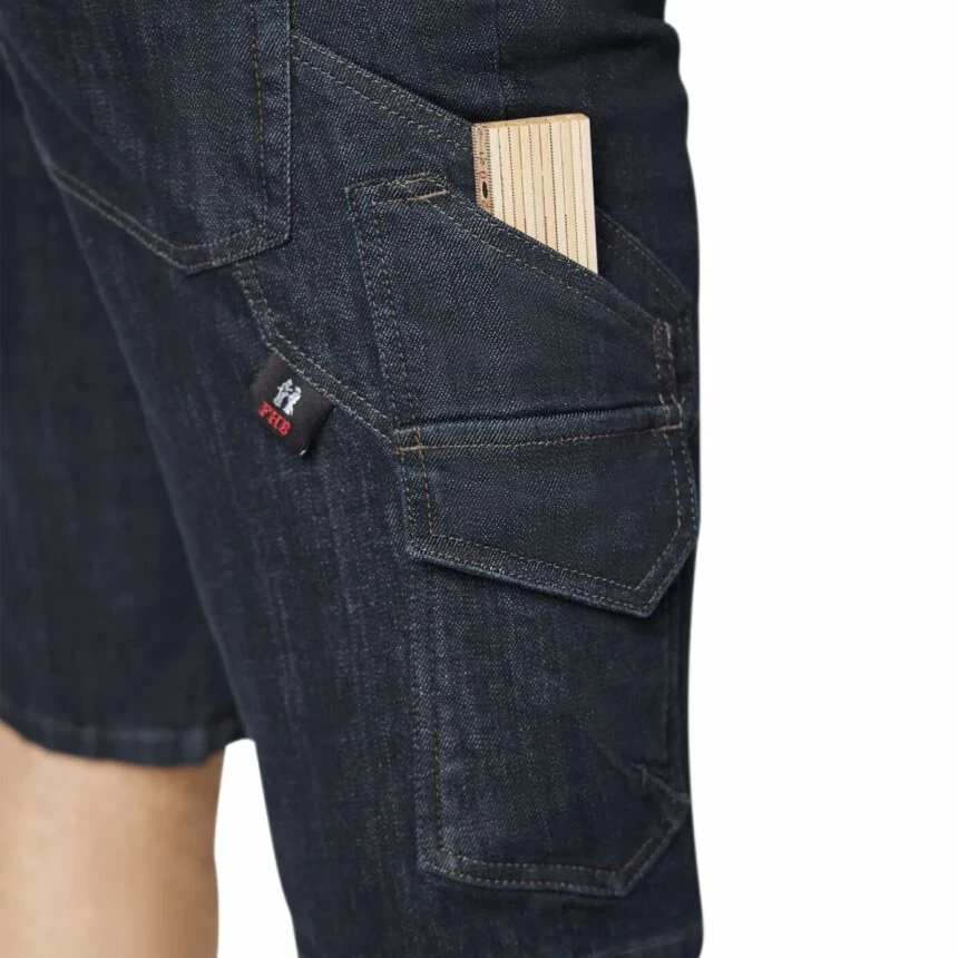 FHB - Zunftbermuda VOLKMAR Streatchjeans schwarzblau